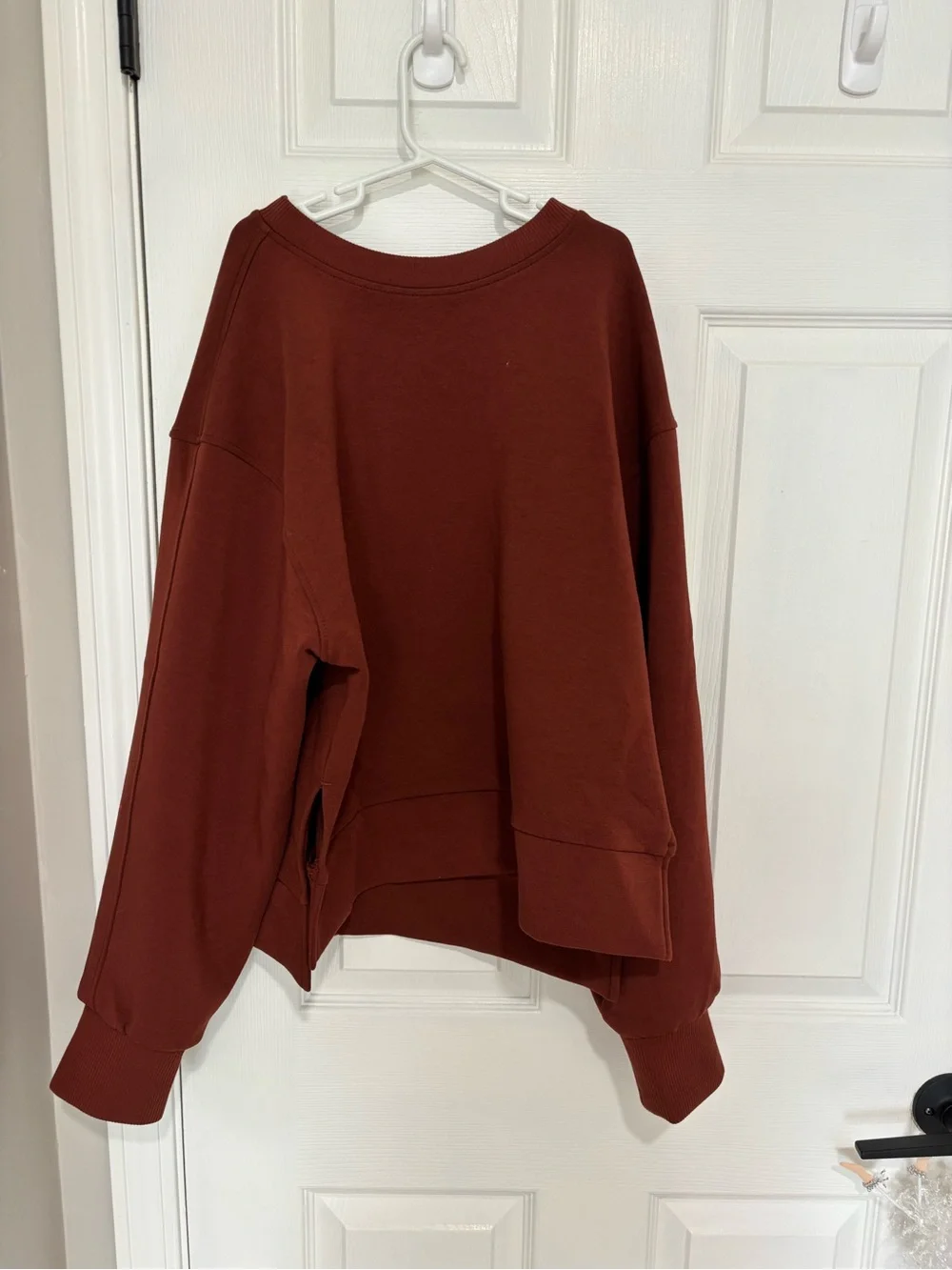 CALIA by Carrie Underwood Rust Crewneck Pullover Sweater